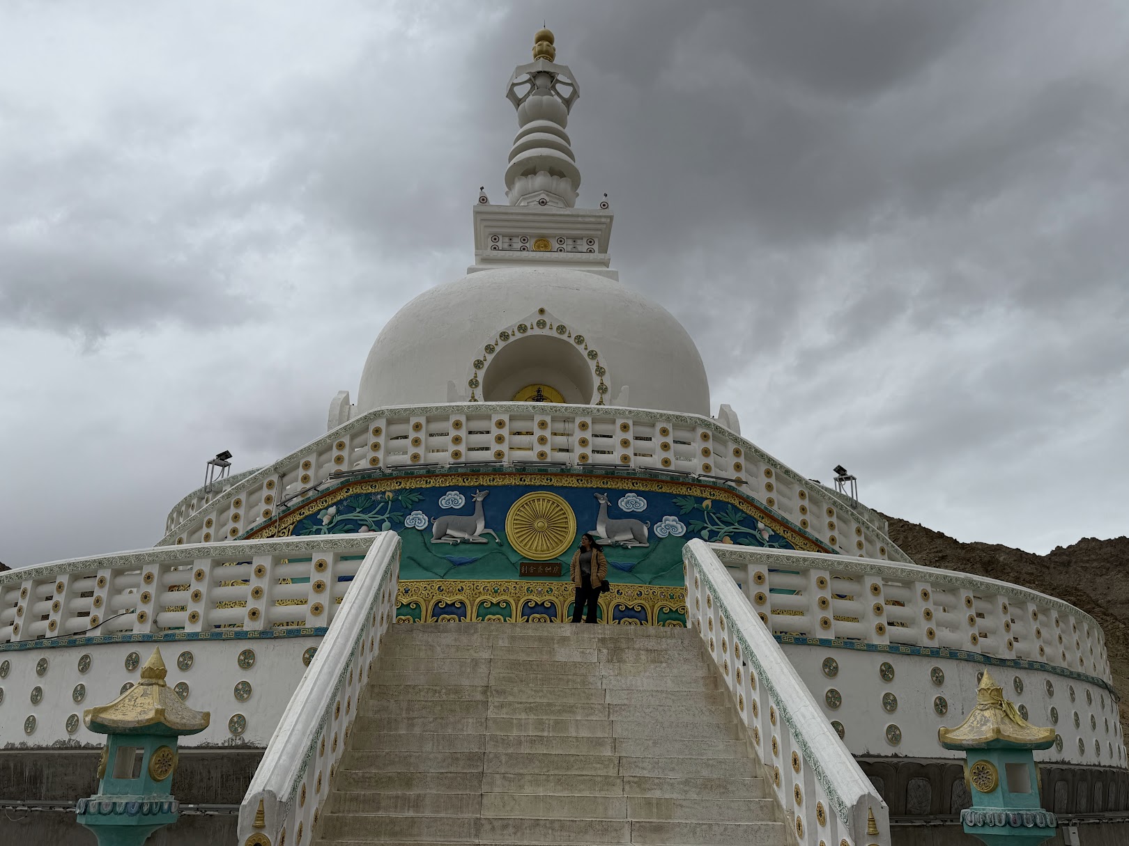 A white stupa above Leh, from the travel photo collection Rohit shared