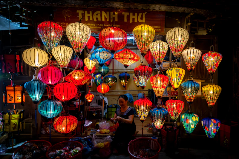 Warm lantern light in Hoi An, Vietnam